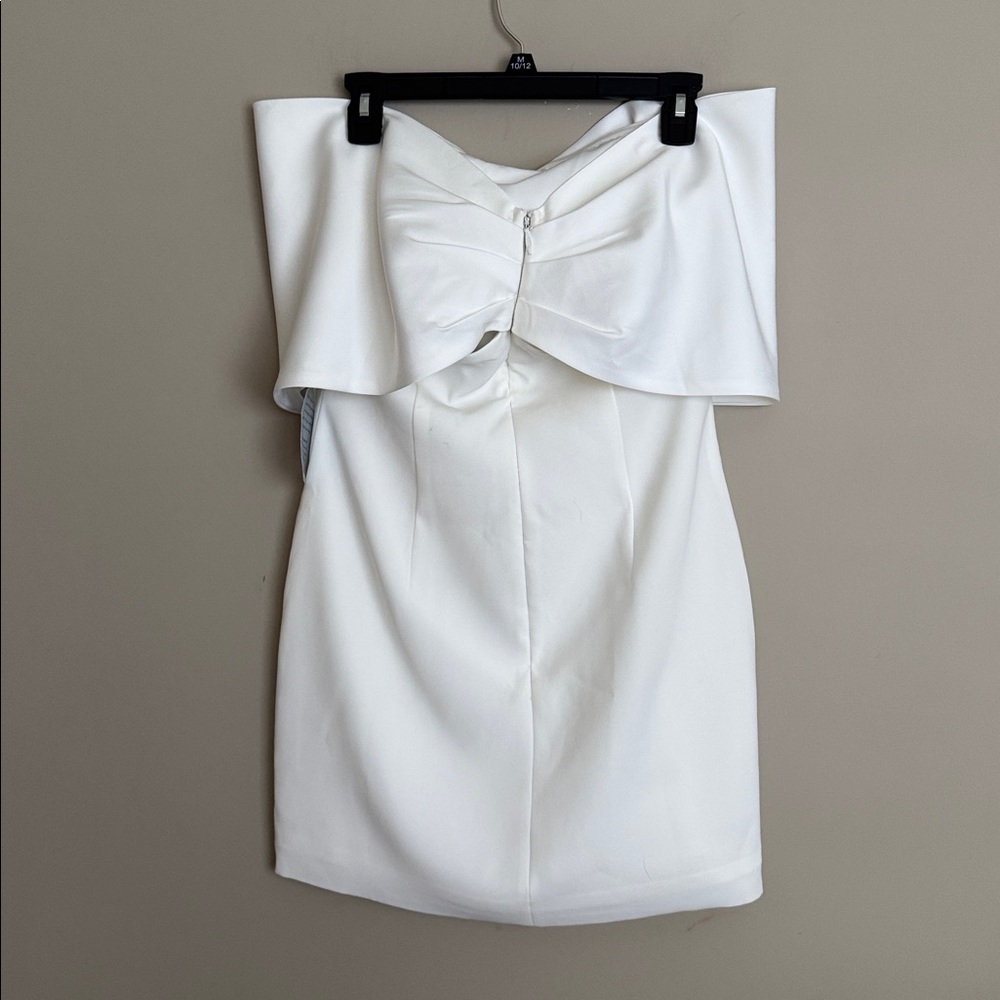 NWT- Sonya Moda Belluno Off the Shoulder Minidress, White, Large - Picture 9 of 12